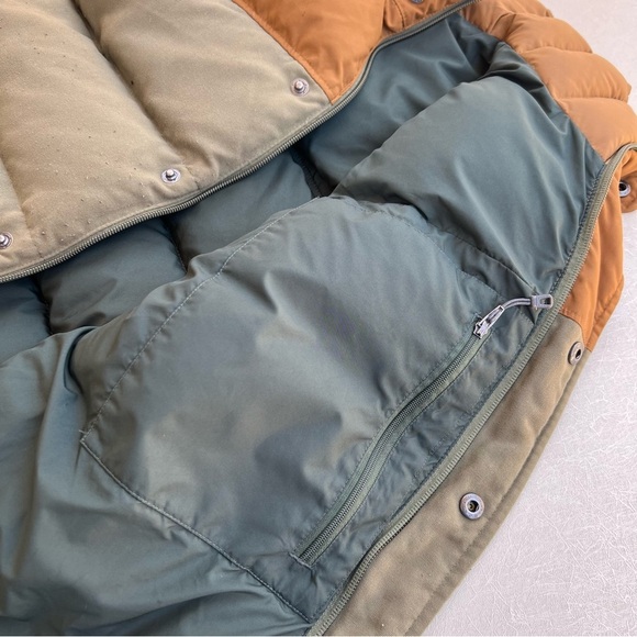 Patagonia Puffer Vest Men Medium Green Orange Full Zip - Picture 5 of 9